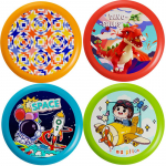 Laste pehmest kummist frisbee &ndash; l&otilde;bus &otilde;uem&auml;nguasi lastele ja lemmikloomadele 18cm Frisbee - 4 designs random