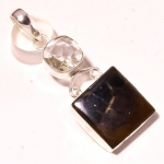 Septarian Loose White Topaz Gemstone Pendant Handmade Gift Jewelry 2.3 u9f45