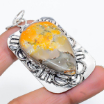 Bumblebee Jasper Handmade 925 Sterling Silver Gift Jewelry Pendant 2.48 u1l01