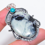 Kammererite, Turquoise Handmade 925 Sterling Silver Jewelry Pendant 2.60 g7z94