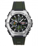 Casio Standard Analoog Kronograaf Vaikne Rihm Roheline Tihvarts MWA-300H-3AV 100M Meeste Kell roheline