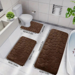Reljeefse kivimustriga libisemiskindel vannitoamatt Two-Piece Set: 40*60, 50*80