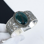 Naturaalne punakivi Gemstone K&auml;sit&ouml;&ouml; 925 Sterling H&otilde;bedast K&auml;ev&otilde;ru, Punakivi K&auml;ev&otilde;ru, Naisele, Unisex K&auml;ev&otilde;ru, T&auml;nup&uuml;ha Kingitused 6" roheline
