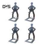 Roostevabast terasest BBQ vorsti grillrest Inimkujuline hot dogi r&ouml;strest Mitmeotstarbeline mittekleepuv vorstihoidik lihapallide jaoks 3pcs