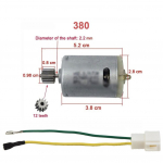 Elektriauto mootor 10 hammast 6V /12V 24V RS550 RS390 RS380 380 12V 5600RPM
