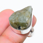 Emerald(Simulated) Gemstone 925 Sterling Silver Jewelry Ring Size 6.5 r3i33