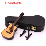 Mini Full Angle Folk Guitar Guitar Miniature Model Puidust minimuusikainstrumentide mudelite kollektsioon XL: 25CM