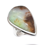 Chrysoprase Handmade 925 Sterling Silver Jewelry Ring Size 8.5 j7e69