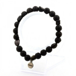 Bracelet - A Bijoux - Hypersth&egrave;ne d'Egypte - Perles Lave - 8 mm - Longueur 19-20 cm