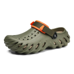 Uued Suvised Meeste Vabaaja Paksude Taldadega Libisemisvastased Moodsad &Uuml;marate Ninadega Sise-V&auml;lis-Rannasandalid Slip-On Hingavad EVA T-rihm S... 40 gray