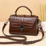 Ehtne Nahast K&auml;ekott Moodne &Uuml;he&otilde;laline Naiste Vabaaja Veisenahast Crossbody Kott brown