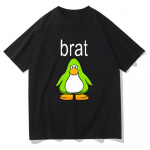 T-shirt Charli XcX Brat and completely different but still Brat T-shirt Cute T-shirt Duck Funny Fashion Women's Clothing S