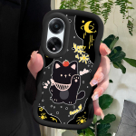 V&auml;rvitud muster Big Wave Edge pehme silikoon materjal Macaron telefoni &uuml;mbris p&otilde;rutuskindel kaitsev kummist &uuml;mbris OPPO Reno Realme jaoks OPPO Reno11 Pro 5G must