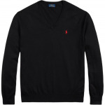 Polo Ralph Lauren &Uuml;hev&auml;rviline V-kaelus Tikitud Logoga Kootud Kampsun Meeste kampsun Must 710890561-003 XL