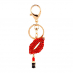 Sexy Lipsticking Lip-Key Chain RhinestOne Crystal purse CharmDecoration