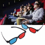 Universaalsed punased sinised 3D-prillid m&otilde;&otilde;tmeliste anagl&uuml;&uuml;fifilmide jaoks Onesize