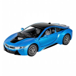 1/32 m&otilde;&otilde;tkavas BMW I8 sulamist auto mudel K&otilde;rge simulatsiooniga valatud m&auml;nguasi heliga ja valgusega T&otilde;mmatavad s&otilde;idukid Kaunistusm&auml;nguasjad lastele Kingitus sinine