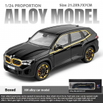 1/24 M&otilde;&otilde;tkava Simulatsioon BMW XM Sulamist Automaali Mudel Metallist Valatud Ornament Heli Valgus Laste M&auml;nguauto Mudel Poisi S&uuml;nnip&auml;evakingitus must