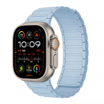 Magnetrihm Apple Watch Ultra 2 49mm 44mm 45mm 38mm 42mm 41mm v&ouml;&ouml; silikoonist k&auml;ev&otilde;rule iWatch Series 8 7 6 5 9 Se 40 mm rihm 38mm 40mm 41mm helesinine v&auml;rv