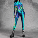 Naiste 3D digiprint Halloweeni Cosplay sukkp&uuml;ksid jumpsuit t&auml;iskasvanutele &uuml;hes t&uuml;kis karnevalipeo lavashow tantsukost&uuml;&uuml;m r&otilde;ivastus S