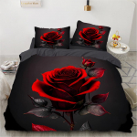 V&auml;rviline roos, 3D prinditud muster DE 155x200cm