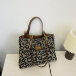 Leopard Design Mood kaenlaalused kotid Naistele Mitmek&uuml;lgsed Suure mahutavusega &otilde;lakotid Naistele Ostlejate Kangaskotid K&auml;ekotid 35x12x28cm