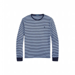 Polo Ralph Lauren Ss23 Triibuline Tikitud Logoga Pikkade Varrukate T-s&auml;rk Meeste Topid Sinine MNPOTSH16820298-400 XXL