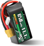 Lipo aku 3S 11.1V 650mAh 80C XT30 pistikuga &ndash; K&otilde;rge v&otilde;imsus RC mudelitele &ndash; Pehme korpus, Silikoonjuhe must