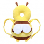 Beebi Peakaitse Kimalase Seljakott Pehmest Kimalasest Pea Kaitse Seljakott Horontaalse Kinnitusrihmaga 5-24 Kuusele V&auml;ikelapsele One Size Honeybee
