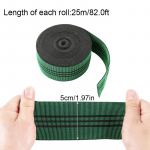 1 tk Polsterduse elastne n&ouml;&ouml;r Roheline M&ouml;&ouml;bli elastsed rihmad Tugevad Diivani tugirihmad Elastne rihm 25m roheline