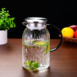 L&auml;bipaistev klaaskann K&otilde;rge temperatuurikindel k&uuml;lma vee kann Majapidamine K&uuml;lalislahkus Suure mahutavusega Valge Mahla K&uuml;lma vee kann 1800ml