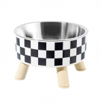 K&otilde;rgendatud kasside s&ouml;&ouml;tmiskauss L&auml;mbumisvastane T&otilde;stetud kassitoidu veekauss koos alusega lemmiklooma toitmise joogitarvetega stainless steel