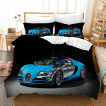 Sportauto v&otilde;istlusauto voodipesukomplektid Tekk Voodikate Tekk Tekikott Padjap&uuml;&uuml;r 2-3 osaline komplekt Laste t&auml;iskasvanute magamistoa dekoratsioon EU Single 135x200cm