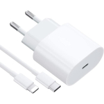 Kiirlaadija - Apple - 20W - USB C - Kaabel 1m - &Uuml;hilduv iPhone 14/13/12/11