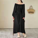 Naiste Vaba Elegantne Pikk Kleit Pluss Suurus Vintage Vabaaja Maxi Pikkade Varrukatega Kleit Kevad Suvi One Size