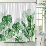 Troopilised lehed Du&scaron;ikardinad Rohelised Palmilehed Banaan Monstera Džunglitaimed Hawaii Kaasaegne Pol&uuml;ester Vannitoa kardinakaunistus 150x180cm-60x70in