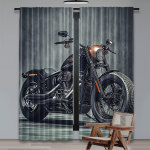 2 tk Vintaažmootorratta kardin Lahe Klassikaline Mootorratas Kodu Kaunistus Sobib Magamistuppa Vannituppa Elutuppa S&ouml;&ouml;gituppa Kabinetti 29x65in(75x166cm)