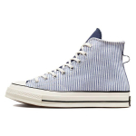 Converse Chuck 70 High Pesitud Indigo P&auml;hklipuu Triibud Unisex Tossud Sinine Egrett Must A00472C 51.5