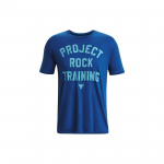 Under Armour Project Rock Graafilise Prindiga &Uuml;mmarguse Kaelusega L&uuml;hikeste Varrukatega T-s&auml;rk Meeste Topid Fantoom-Sinine 1376891-471 XXL