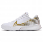 NikeCourt Air Zoom Vapor Pro 2 Wimbledon Naiste Tennised Valge Metallik-Kuldne-Teraline Suur Lilla HF3631-100 36