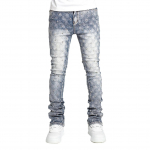 ZYLLO Meeste Denim Mood Individualistlikud Sirge L&otilde;ikega Meeste P&uuml;ksid Euroopa ja Ameerika Mood Elastsed P&auml;rl-Denim Kihilised Pikad P&uuml;ksid S sinine