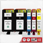 Pack de 5 CARTOUCHES COMPATIBLE HP Office Jet Pro 6950 - 903XL NOIRE et COULEURS NOPAN-INK