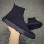 Elastsed sokksussid meestele keskmise k&otilde;rgusega k&otilde;rge s&auml;&auml;rega kevad-suvine mood lendkootud sokksussid meeste kingad trendikad kingad meeste vabaaja Korea versioon lauad 38 must