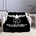 RAMSTEIN Saksa t&ouml;&ouml;stusliku metallib&auml;ndiga tr&uuml;kitud tekk &otilde;huke tekk Flanell Kodu reisitekk s&uuml;nnip&auml;evakingitus vooditekk 150x180cm