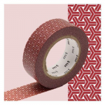 Masking tape traditionnel - Rouge - 1,5 cm x 7 m punane