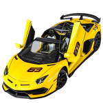 Suur 1/18 Lamborghini Aventador SVJ Superauto Mudel Simulatsiooniga Salongi Detailid T&auml;iskasvanute Kollektsiooni Kaunistused Poisi Kingitus Halloweeni M&auml;nguasjad valge