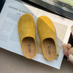 2025 Suede Clogs naistele Mules Korgist Tald Naiste Kingad Kaaretoega Libisemiskindlad V&auml;litingimustes Rannasussid Kodusussid 40 kollane