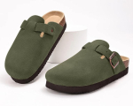 Moodsad SmilePoP Ehtsad Suede Klounid Naistele Meestele Pehme Korgist Tald Nahast Meeste Mules Mugavus Kartulikingad Kaaretoega Sussid 44 white