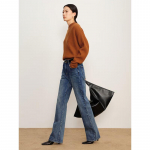 JZ ANNAKIKI Women's Casual Semi-High Neck Loose Soft Wool Sweater XL