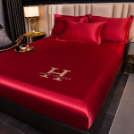Kvaliteetne satiinist pingulduslinik kummiribaga &Uuml;hev&auml;rviline siidine voodilina Sile libisemiskindel madratsikate Voodikatted Voodipesu 2xPillowcase 48x74cm
